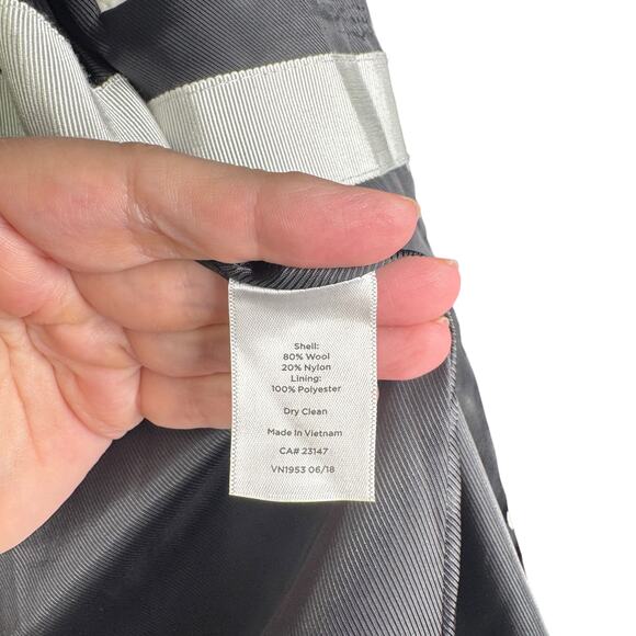 Talbots Italian Wool Blend Stadium Coat Zip Up Size 6 Black Longline Classy - Picture 8 of 16